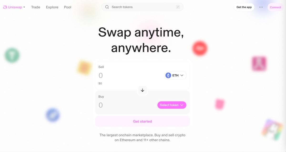 Uniswap Home Page