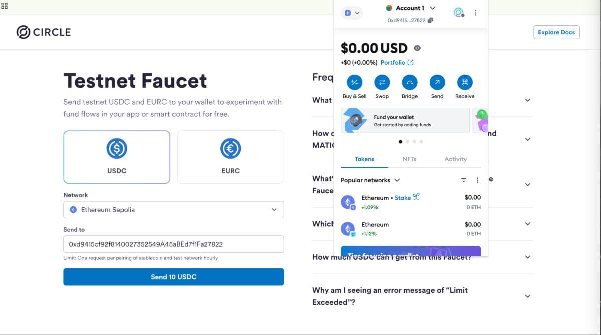 USDC Faucet
